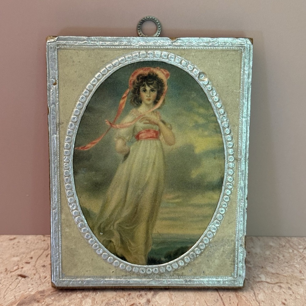 Vintage Art Deco Portrait Pinkie by Sir Thomas Lawrence Wall Art Wood Frame 3x4